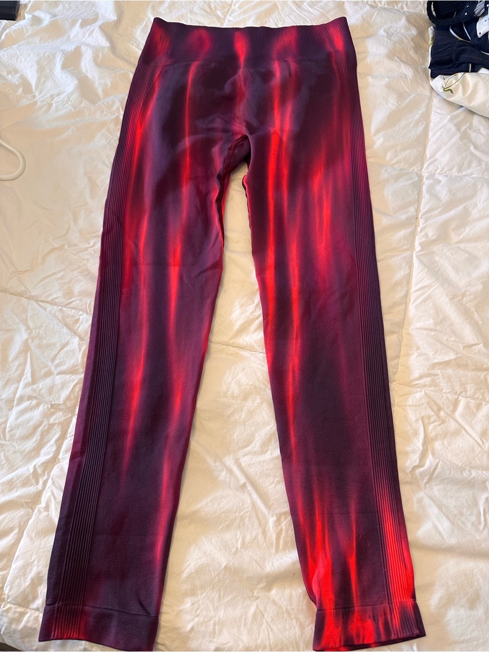 Women's Red Ombre Seamless Leggings
